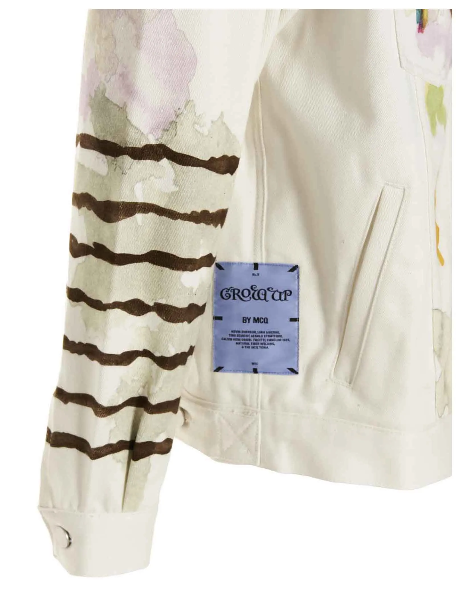 McQ Alexander McQueen Painterly Printed Buttoned Denim Jacket