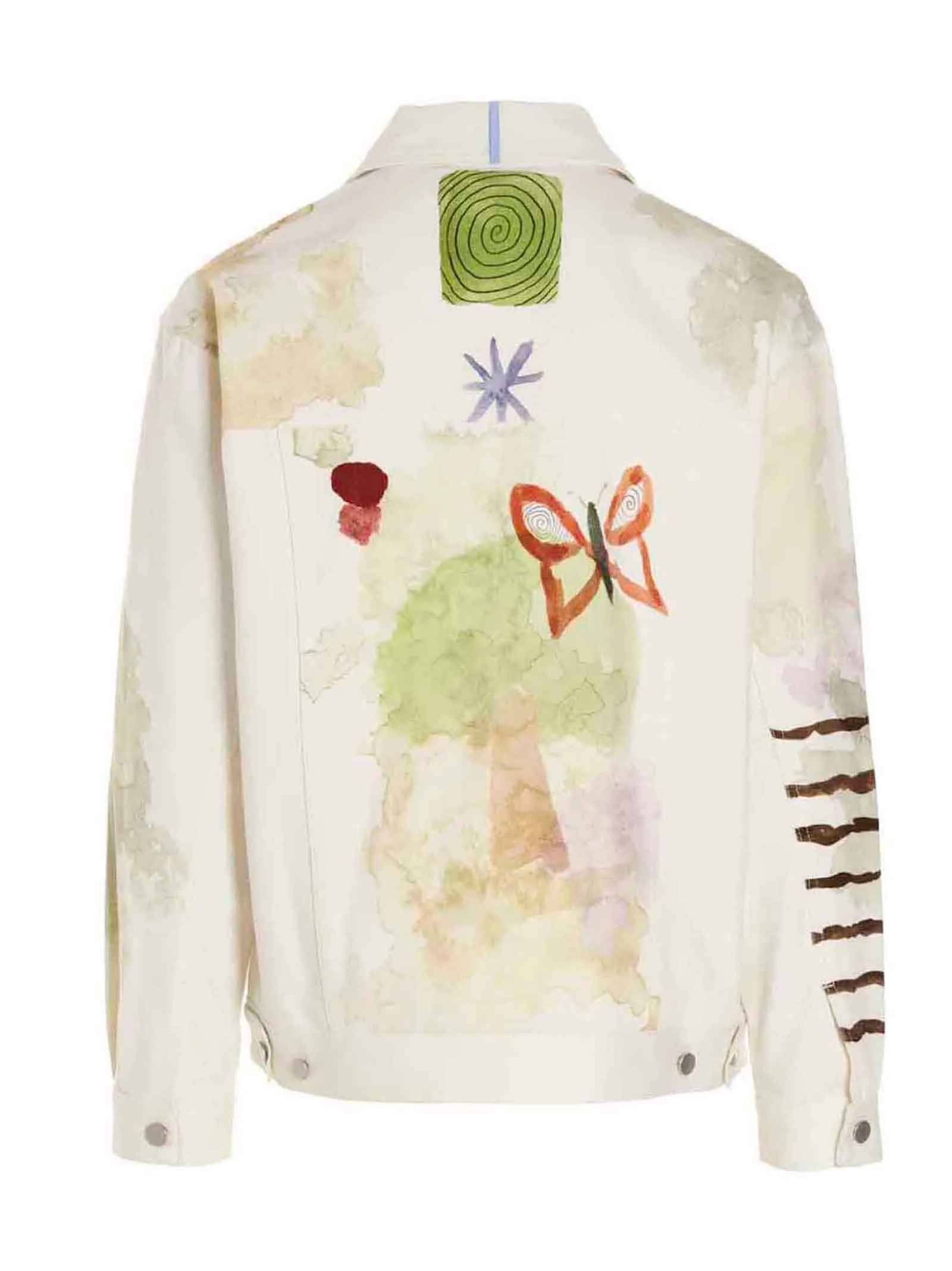 McQ Alexander McQueen Painterly Printed Buttoned Denim Jacket