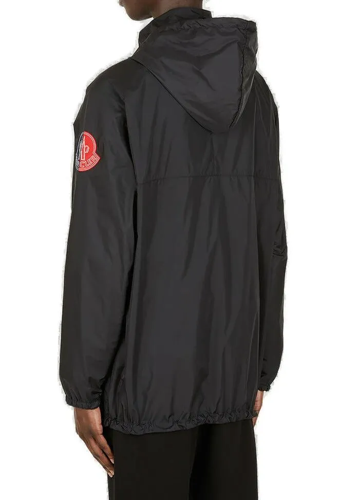 Moncler 1952 Logo Patch Zip-Up Hooded Jacket
