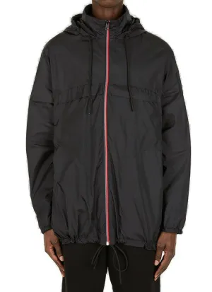 Moncler 1952 Logo Patch Zip-Up Hooded Jacket