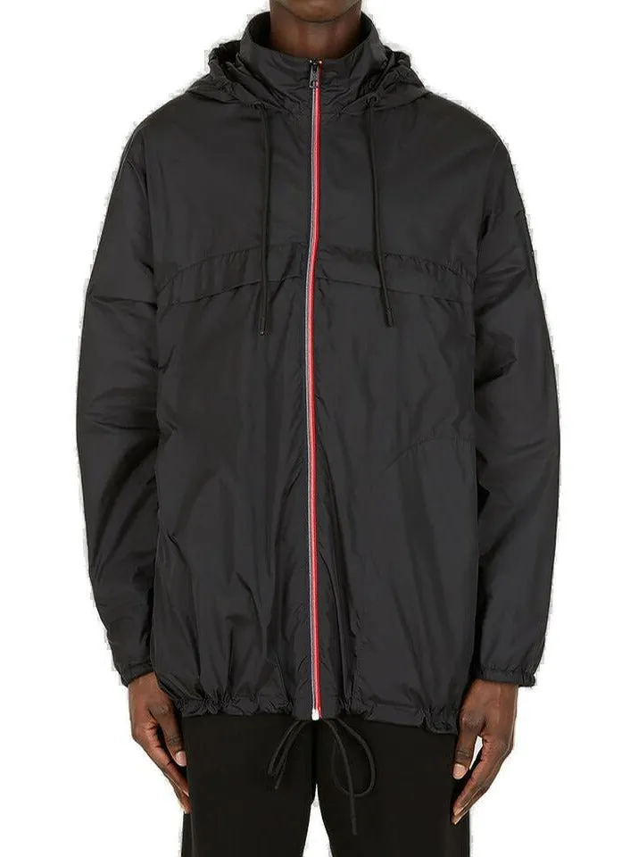 Moncler 1952 Logo Patch Zip-Up Hooded Jacket