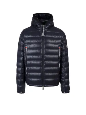 Moncler Gallion Logo Patch Zipped Padded Jacket
