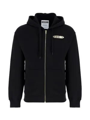 Moschino Drawstring Hooded Jacket