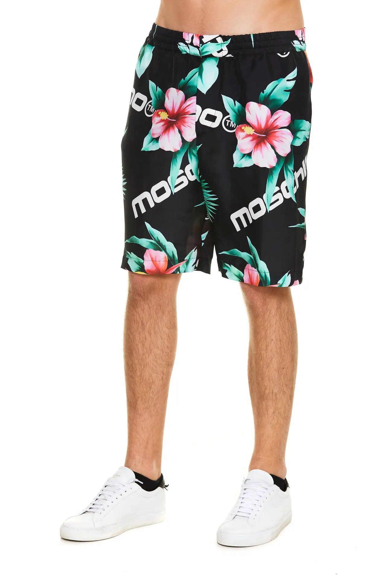 Moschino Hibiscus Printed Bermuda Shorts