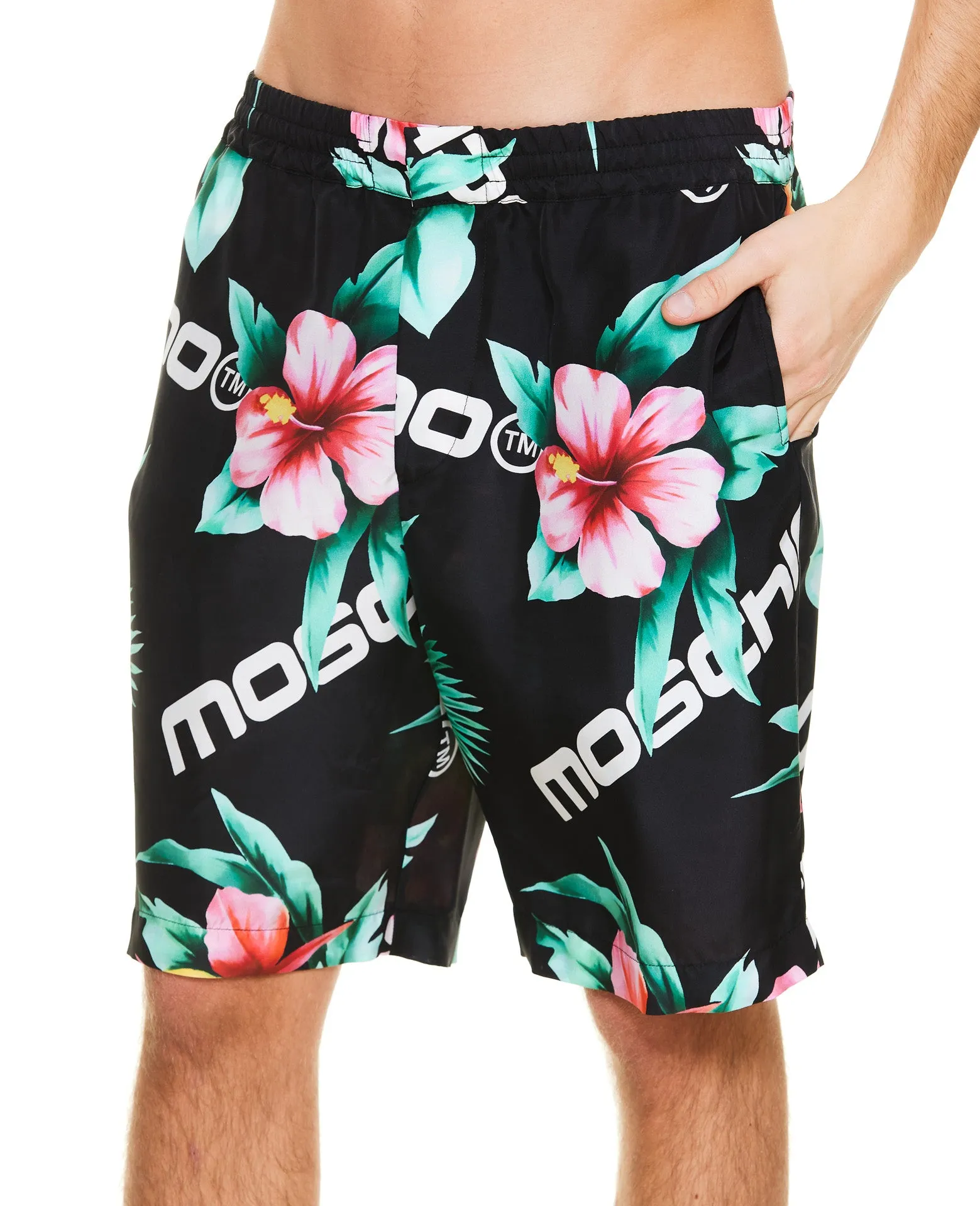 Moschino Hibiscus Printed Bermuda Shorts