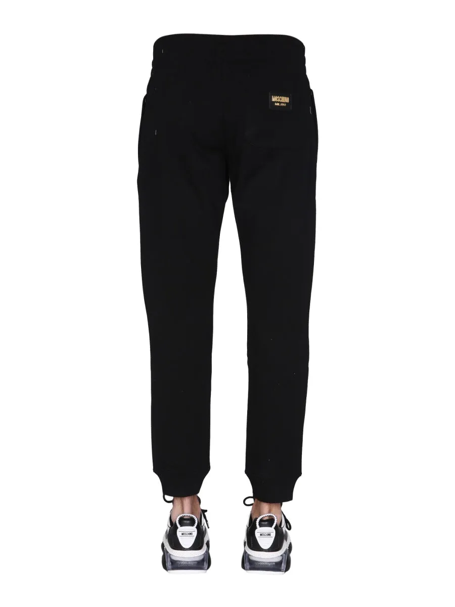 Moschino Logo Patch Jogging Pants