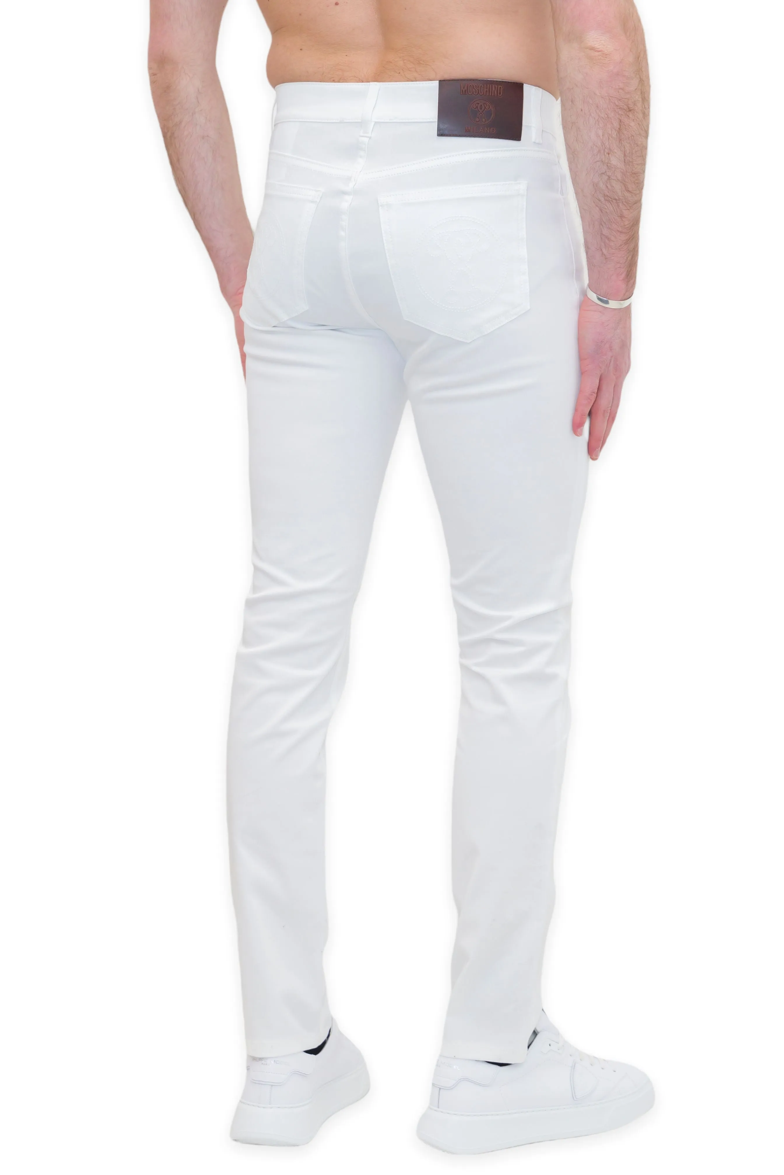 Moschino Logo Patch Slim Fit Jeans