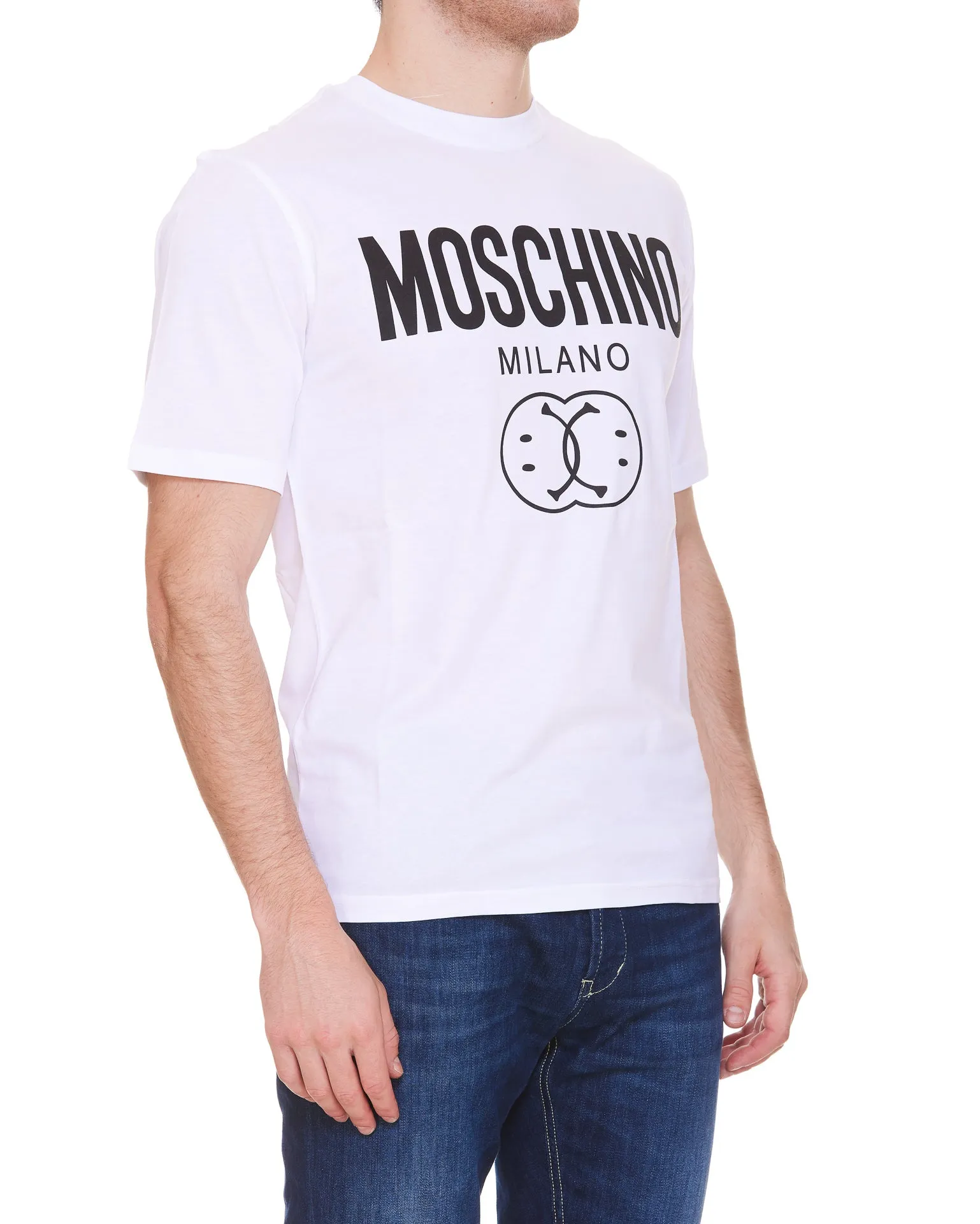 Moschino Logo-Print Crewneck T-Shirt