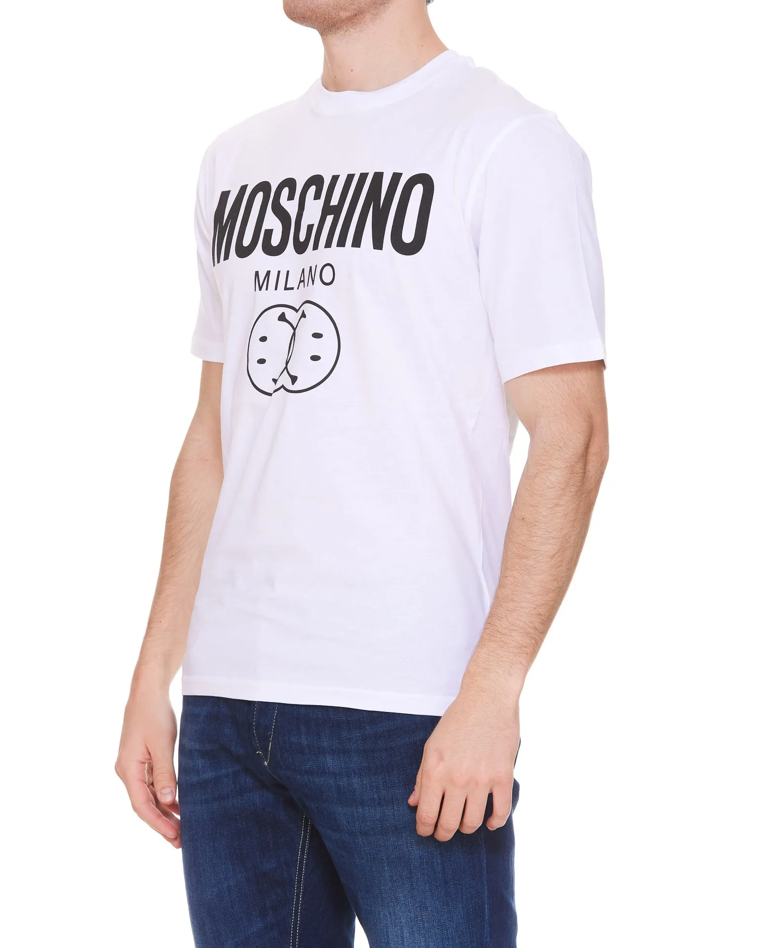 Moschino Logo-Print Crewneck T-Shirt