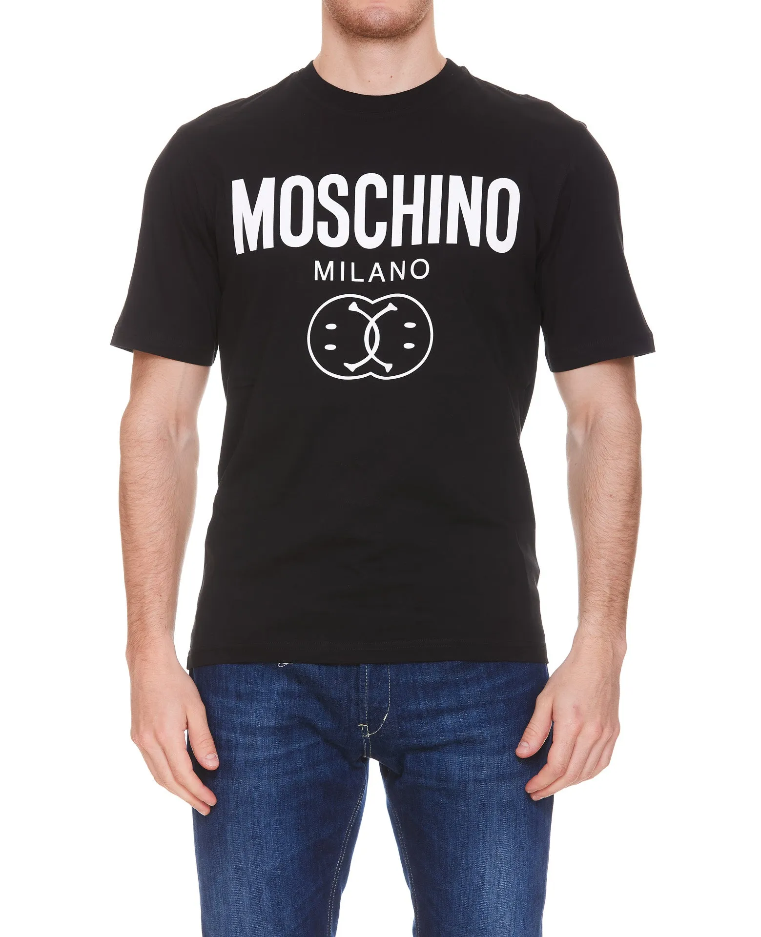Moschino Logo-Print Crewneck T-Shirt