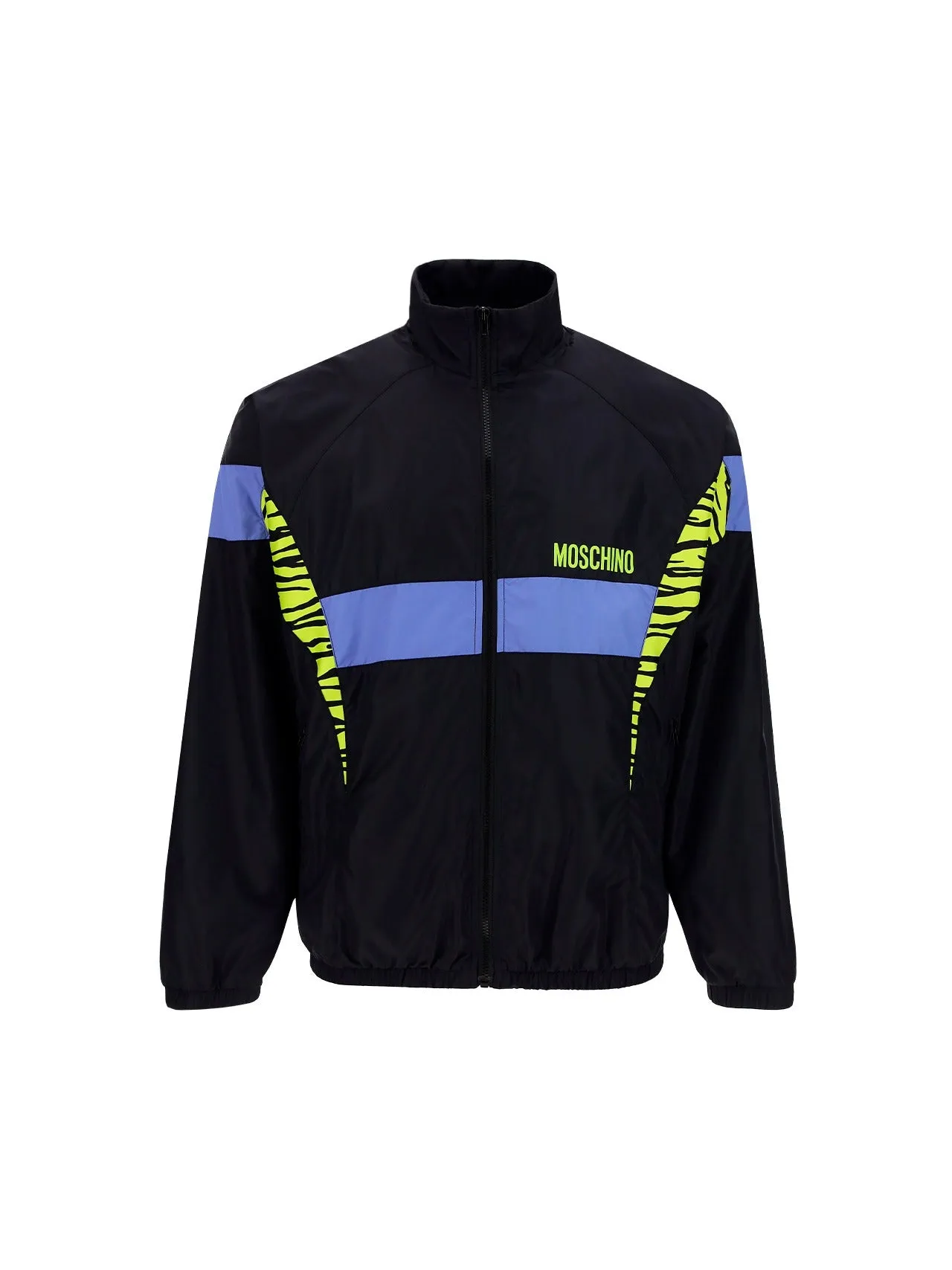 Moschino Logo Print Zipped Jacket
