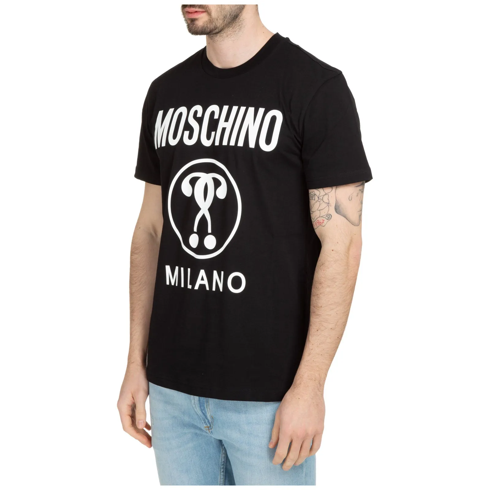 Moschino Logo Printed Crewneck T-Shirt