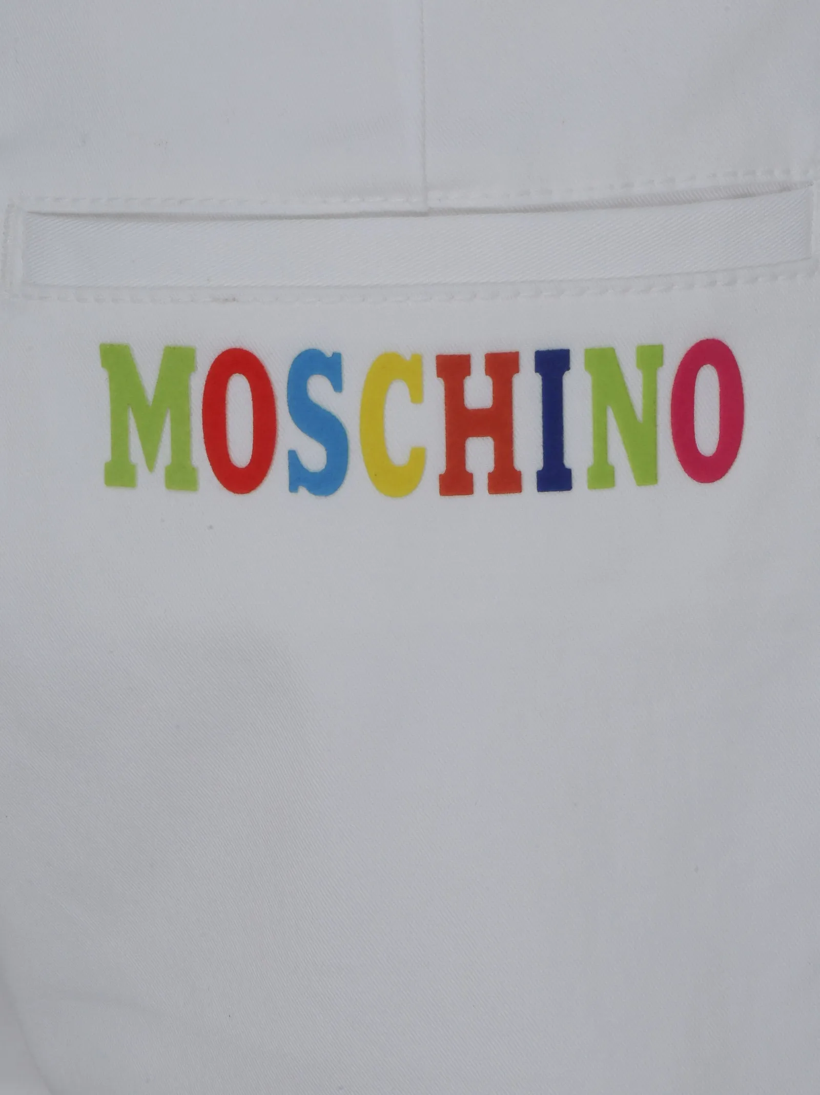 Moschino Logo Printed Straight Leg Shorts