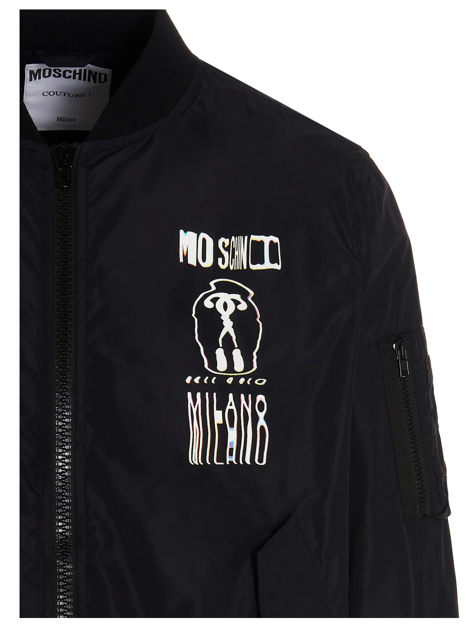 Moschino Optical Bomber Zip Jacket