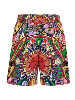 Moschino Pin Ball Graphic Printed Bermuda Shorts