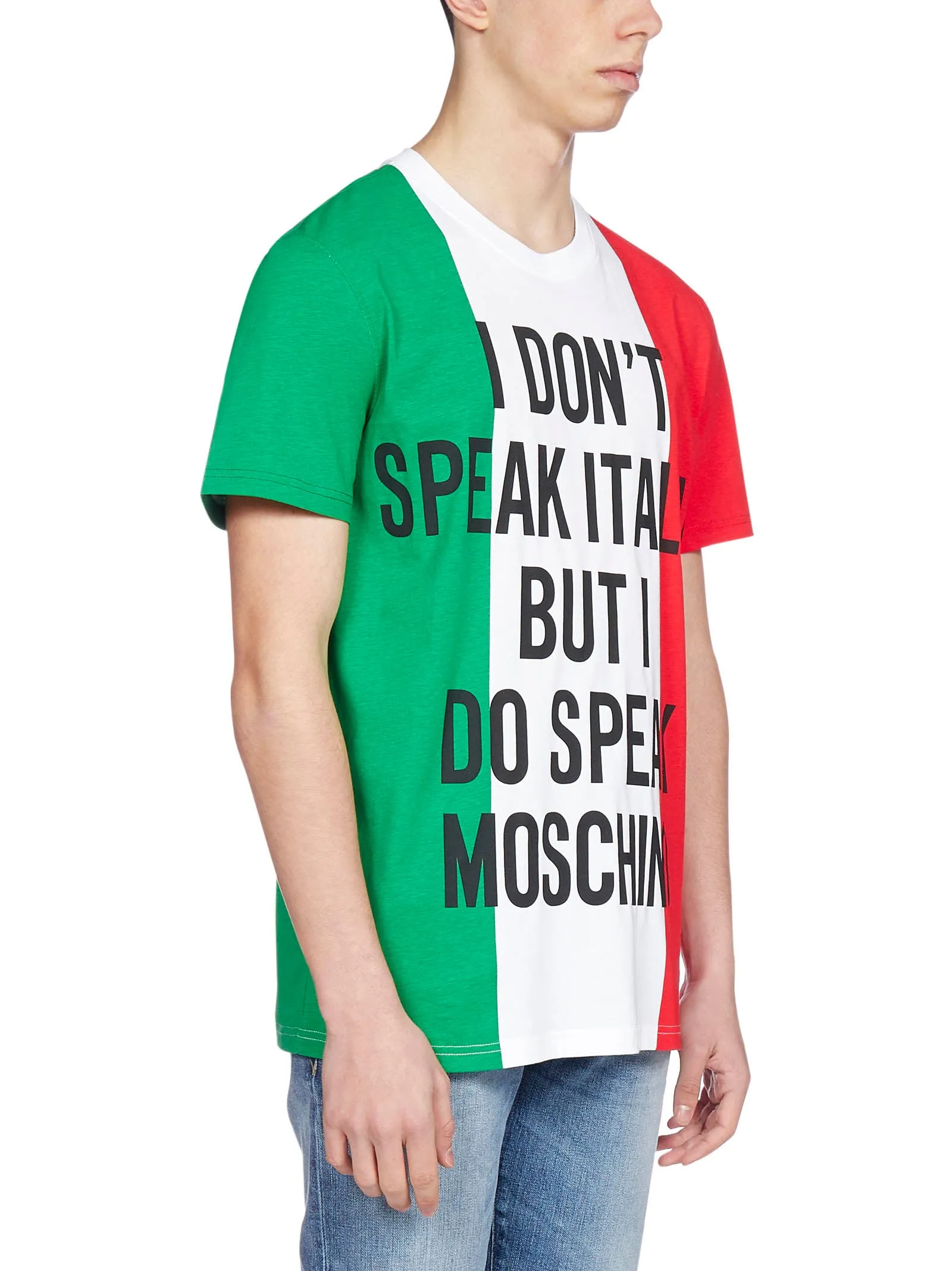 Moschino Slogan Printed Italian T-Shirt