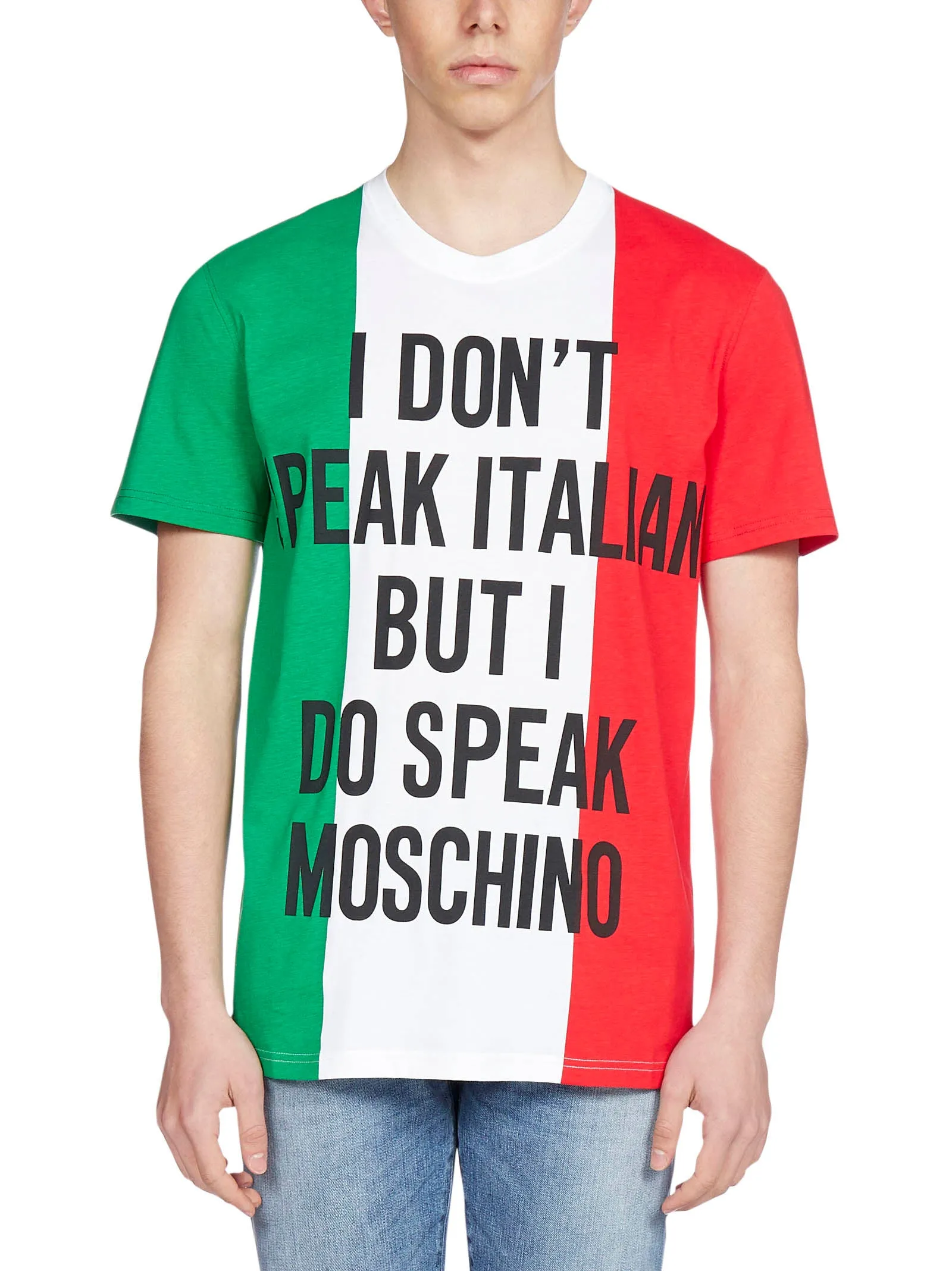 Moschino Slogan Printed Italian T-Shirt