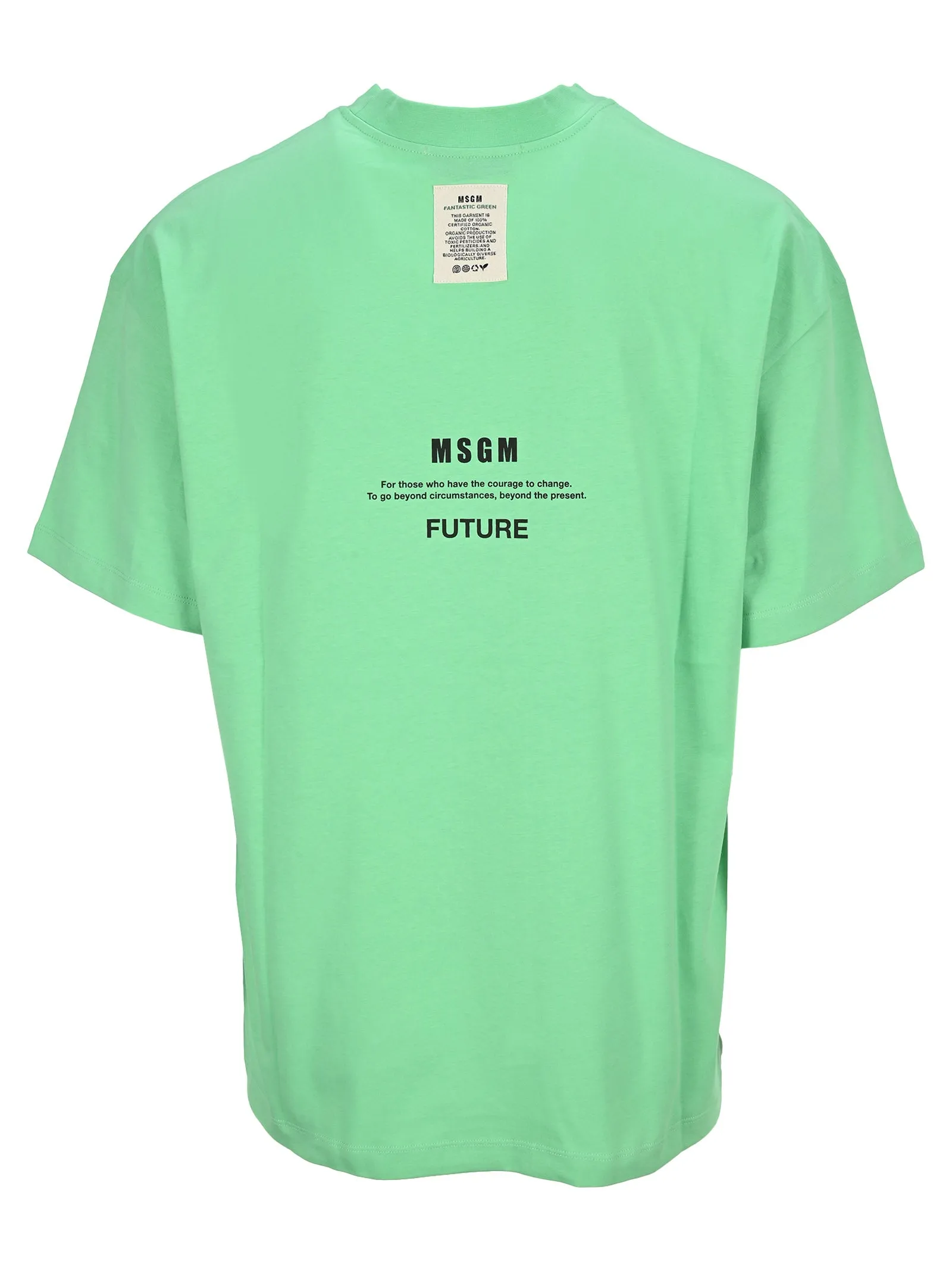 MSGM Fantastic Green Printed T-Shirt