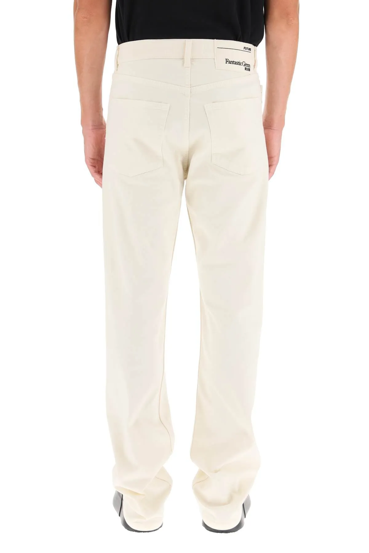 MSGM High Rise Straight-Leg Jeans