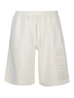 MSGM Logo Embossed Drawstring Track Shorts