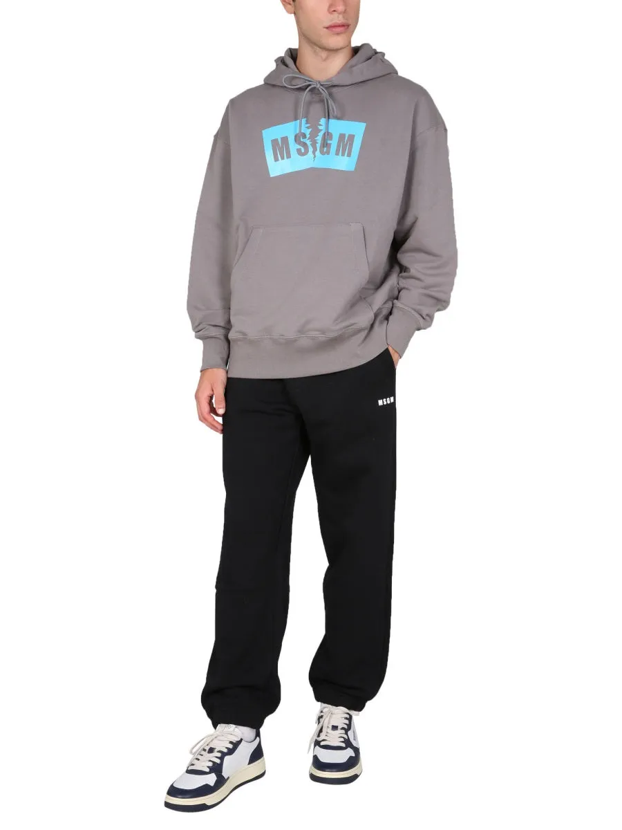 MSGM Logo Print Jogging Pants