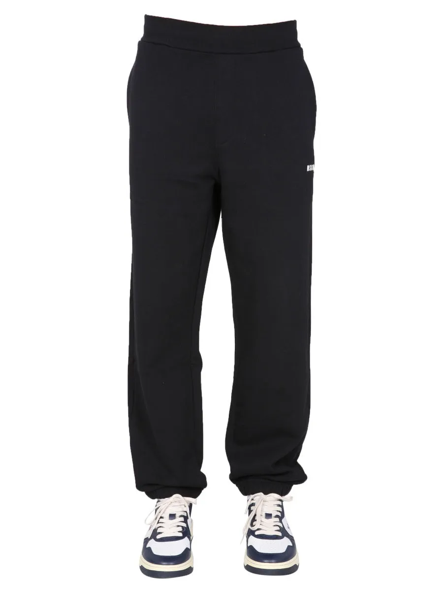 MSGM Logo Print Jogging Pants