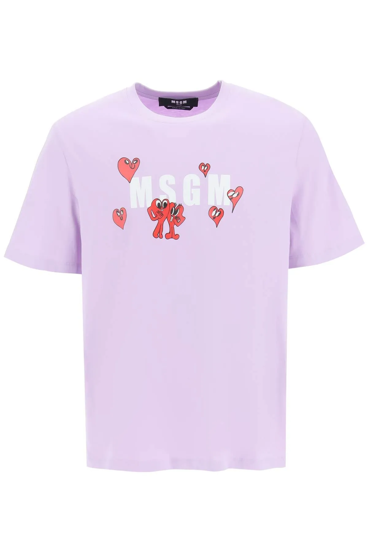 MSGM Logo Printed Crewneck T-Shirt
