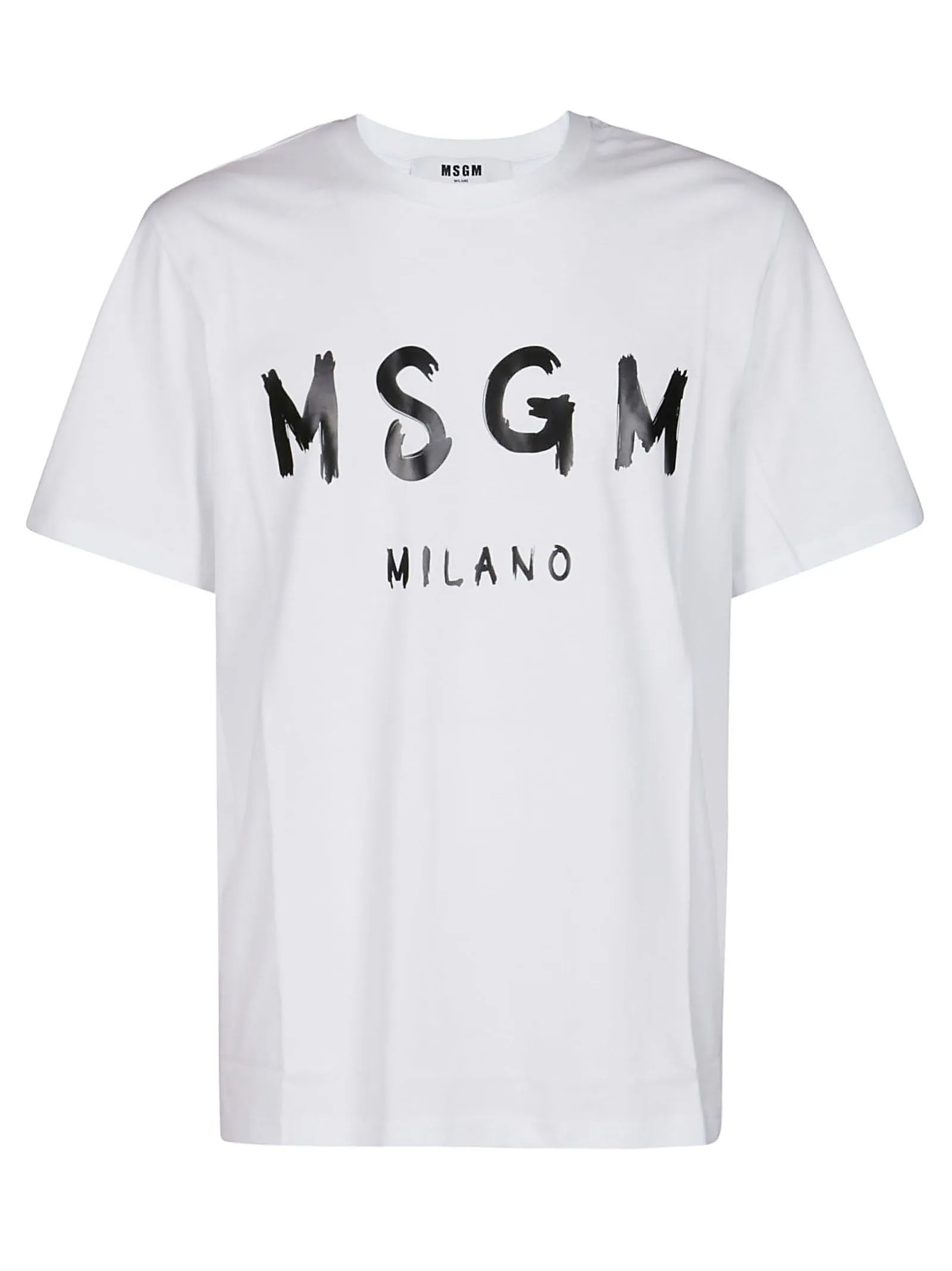 MSGM Logo Printed Crewneck T-Shirt
