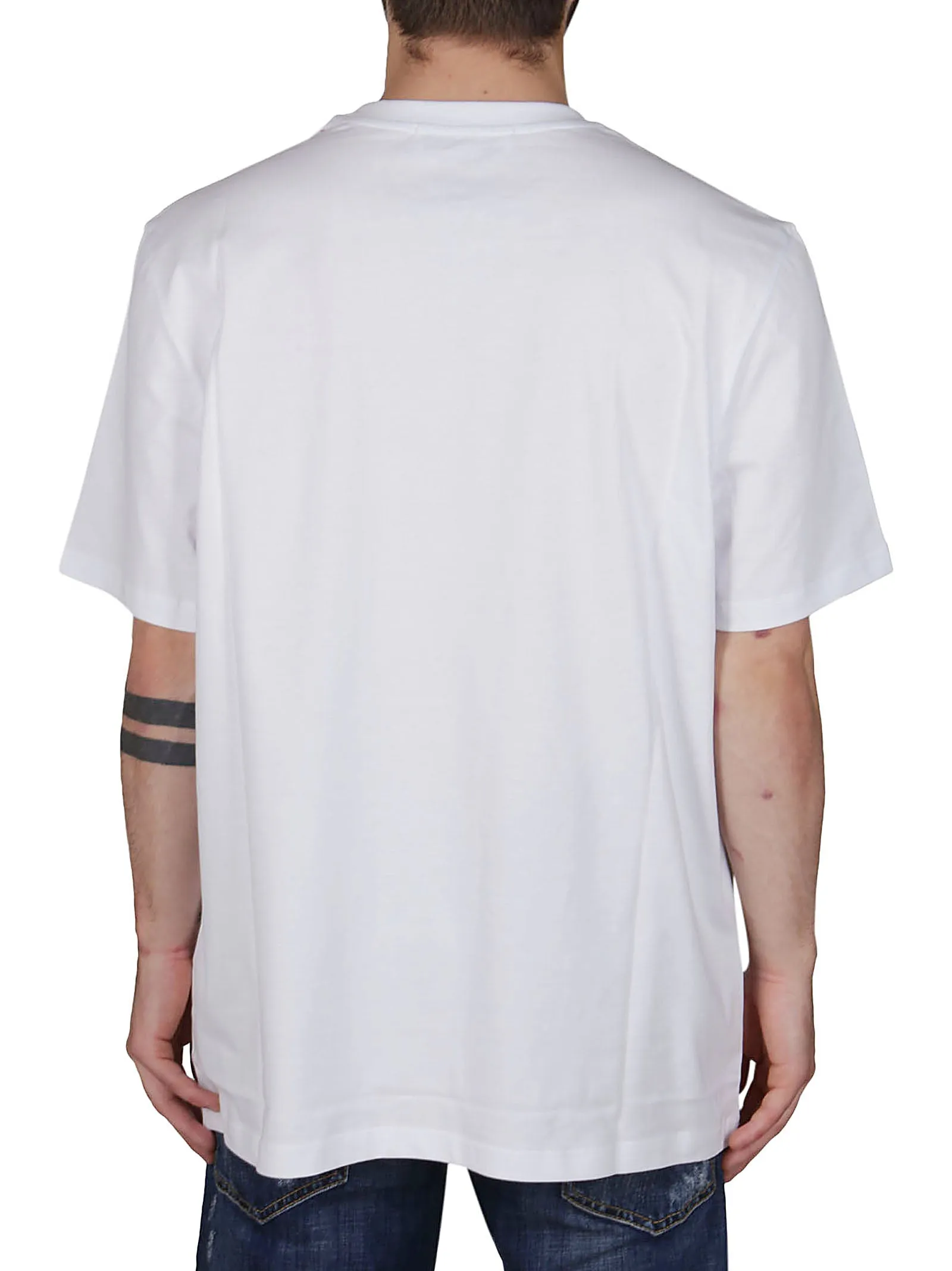 MSGM Logo Printed Crewneck T-Shirt