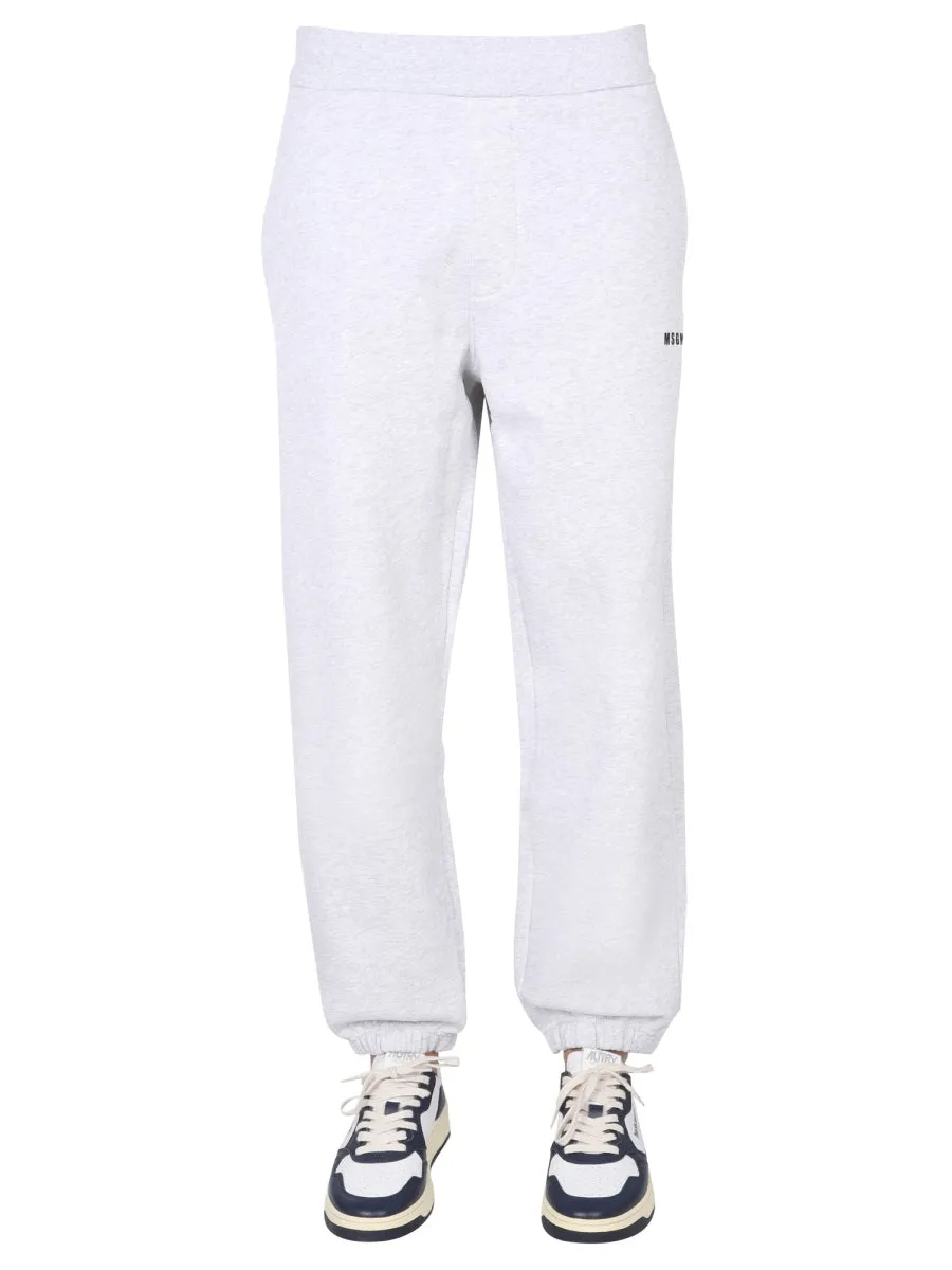 MSGM Logo Printed Jogging Pants