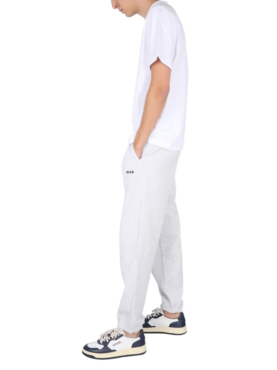 MSGM Logo Printed Jogging Pants