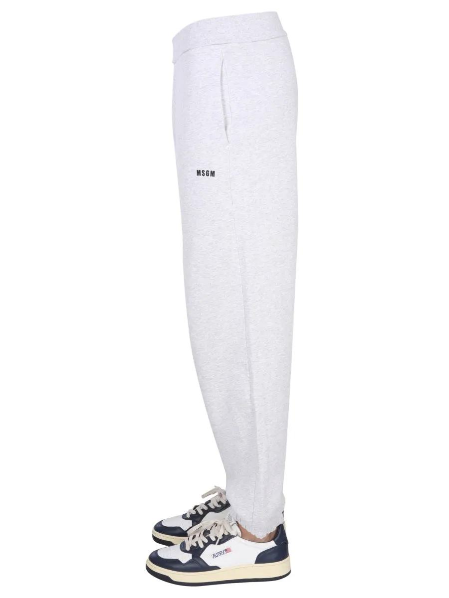 MSGM Logo Printed Jogging Pants