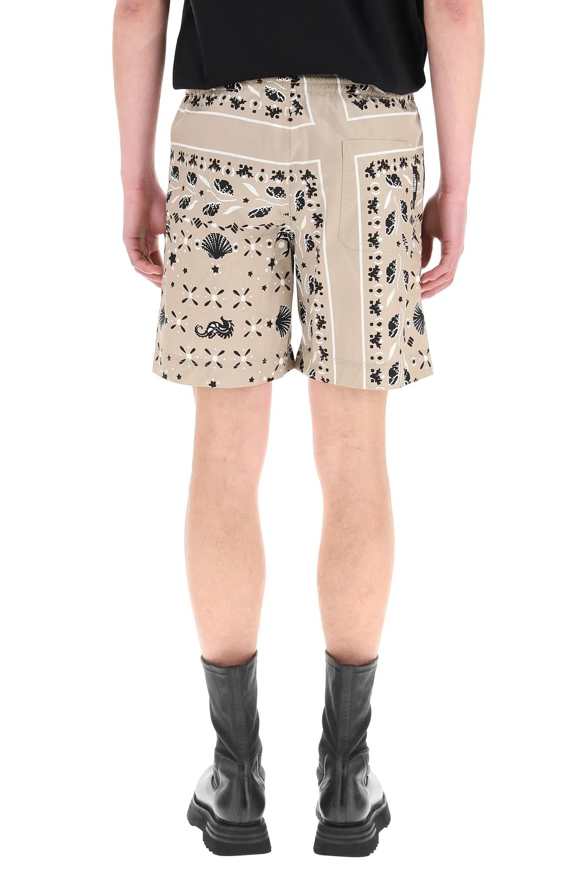 MSGM Paisley Printed Elasticated Waist Shorts