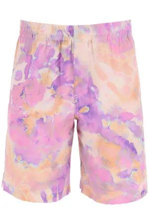 MSGM Tie Dyed Elastic Waist Shorts