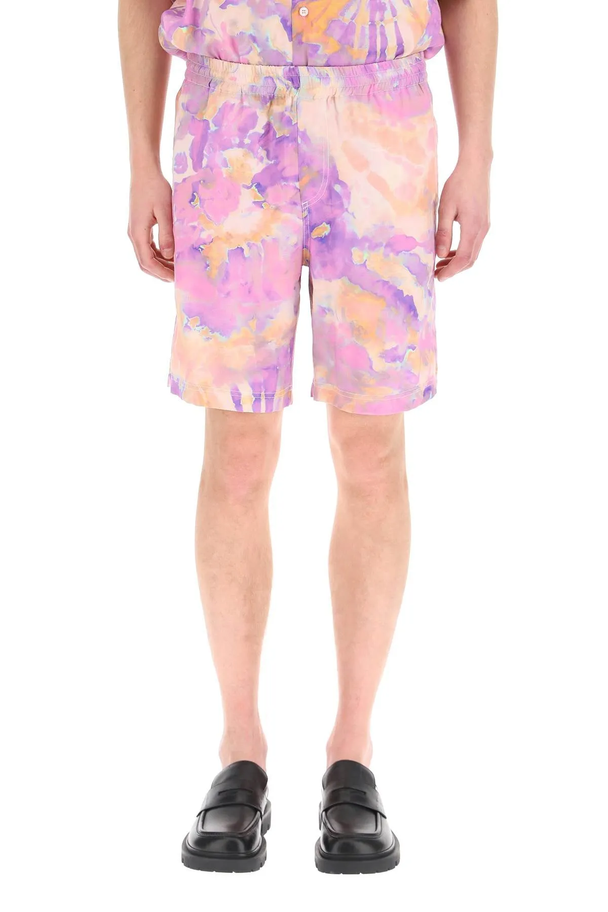 MSGM Tie Dyed Elastic Waist Shorts