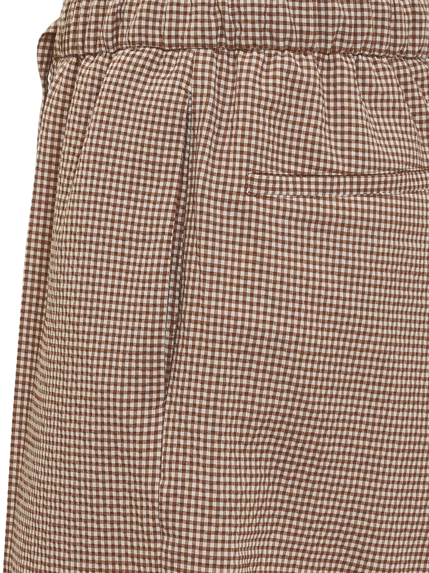 Nanushka Drawstring Check Pattern Straight Leg Pants
