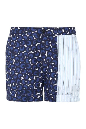 Neil Barrett Printed Panelled Shorts
