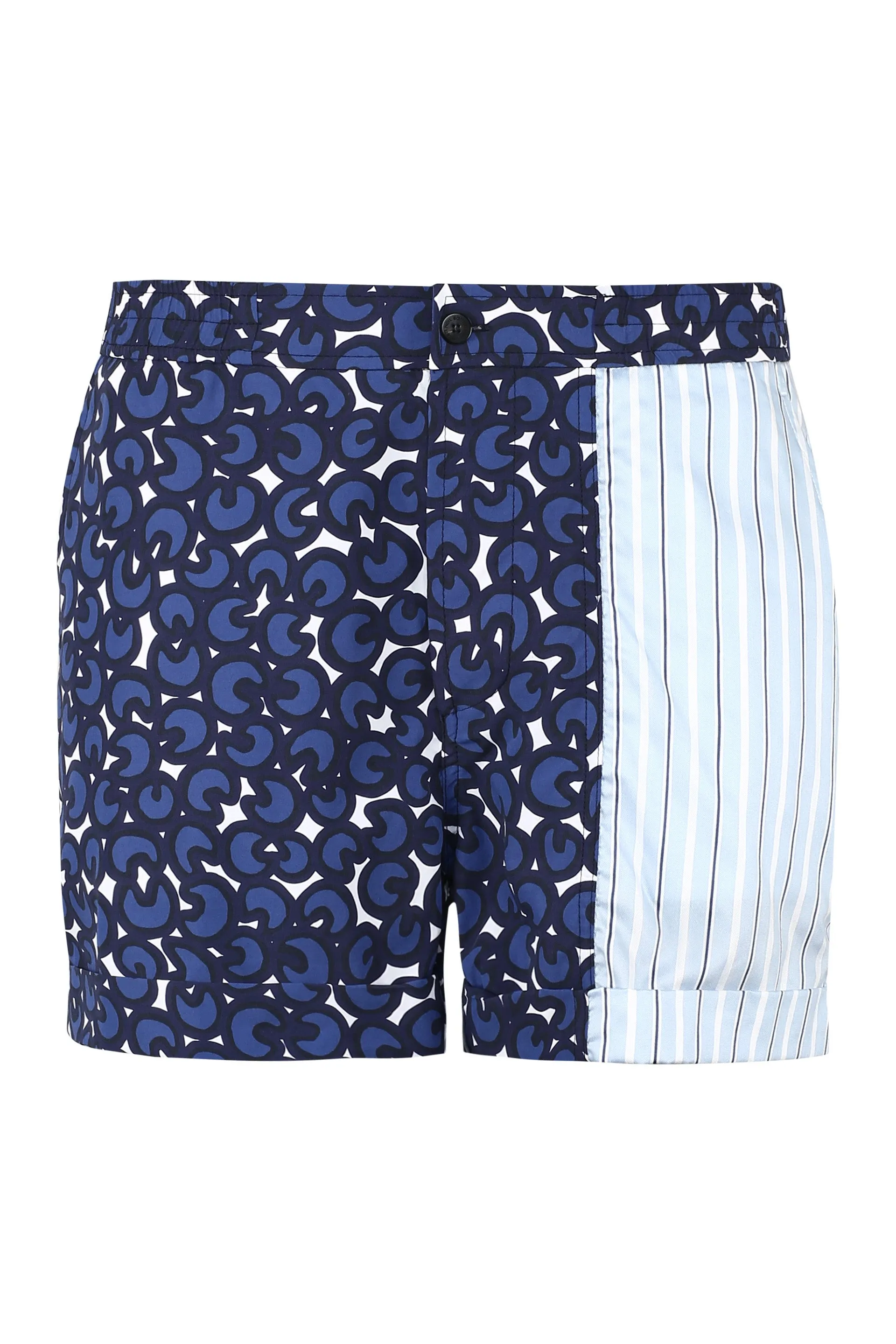 Neil Barrett Printed Panelled Shorts
