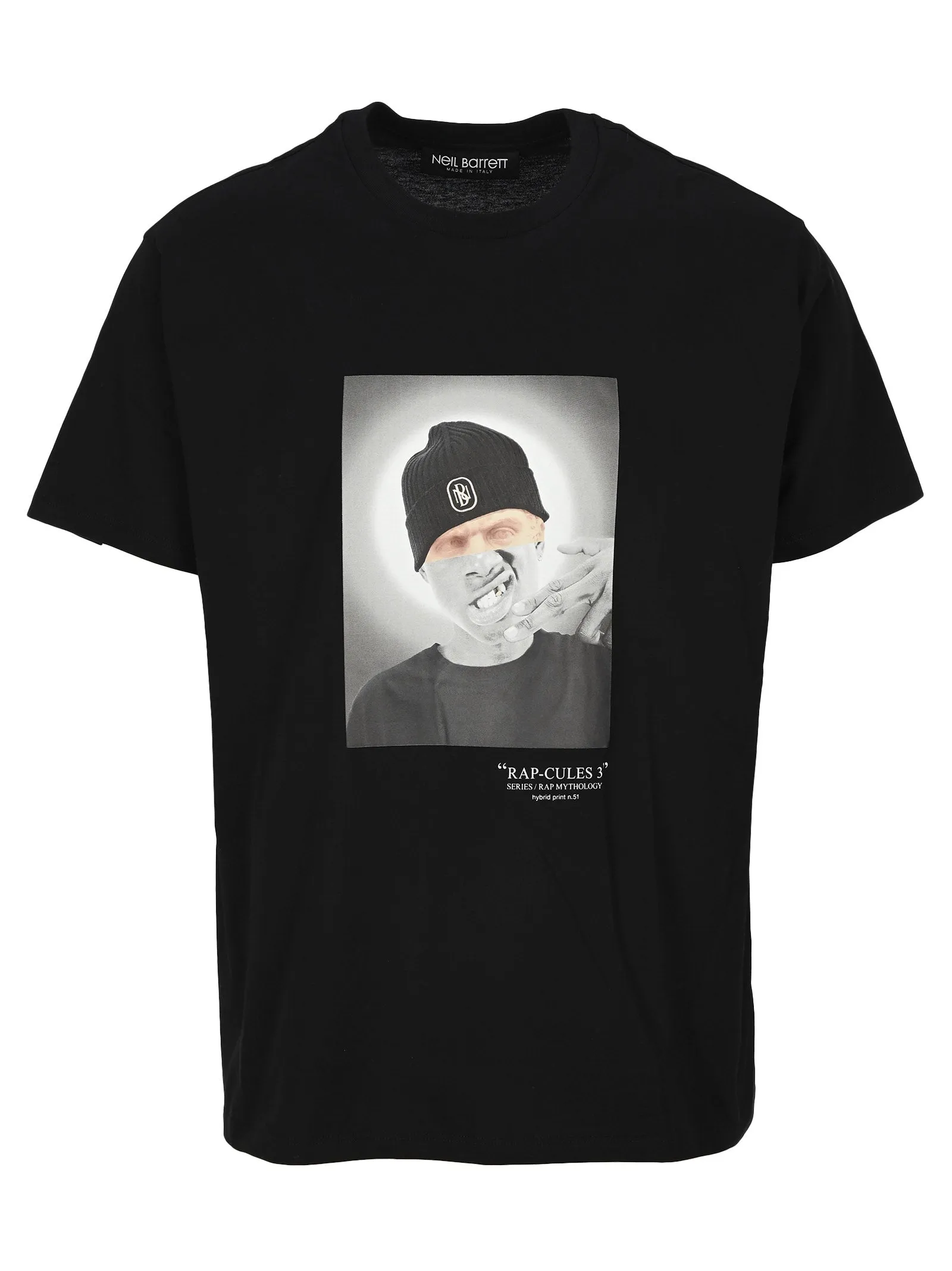Neil Barrett Rap Cules 3 Print Crewneck T-Shirt