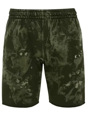 Off-White Bleach Effect Bermuda Shorts