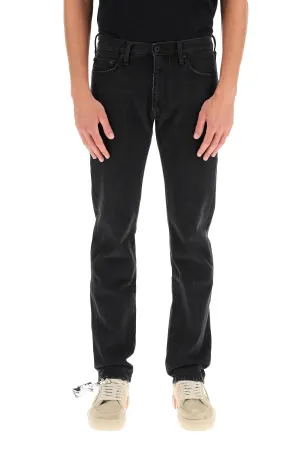 Off-White Diag Faded-Effect Slim Jeans