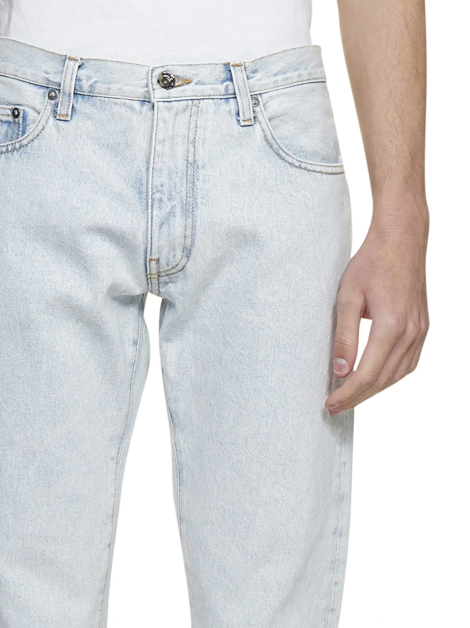 Off-White Diag Print Slim-Fit Jeans