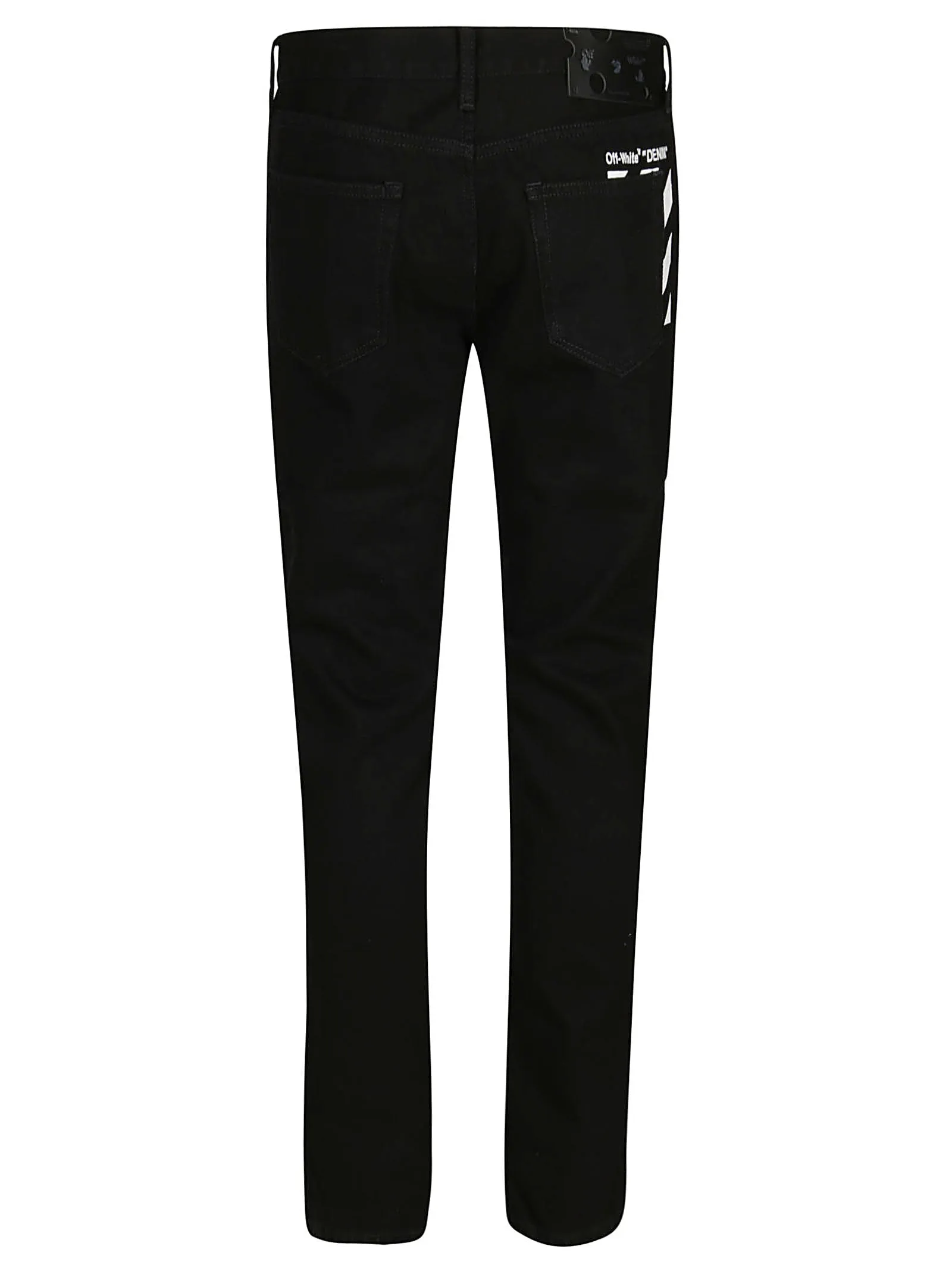 Off-White Diag-Stripe Straight Leg Jeans
