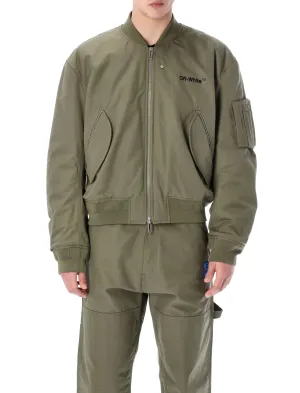 Off-White Diag-Stripe Zipped Bomber Jacket