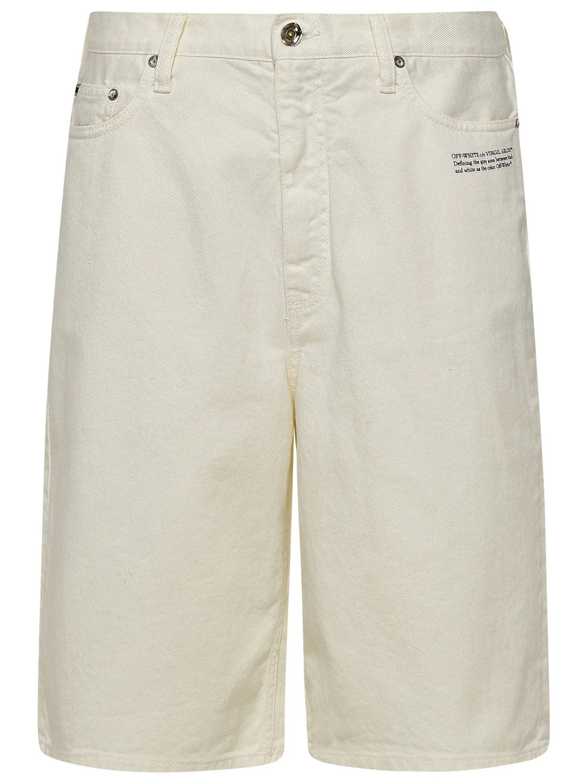 Off-White Logo Patch Button Detailed Shorts
