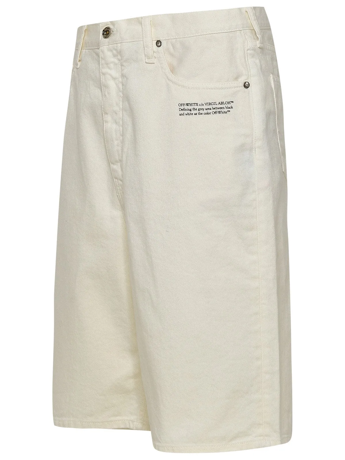 Off-White Logo Patch Button Detailed Shorts