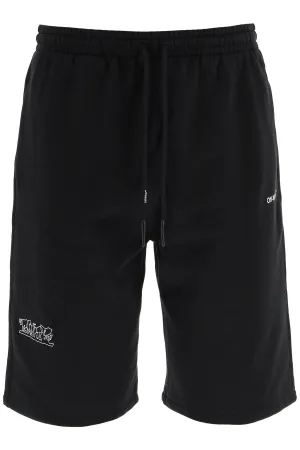 Off-White Logo Print Sweat Shorts