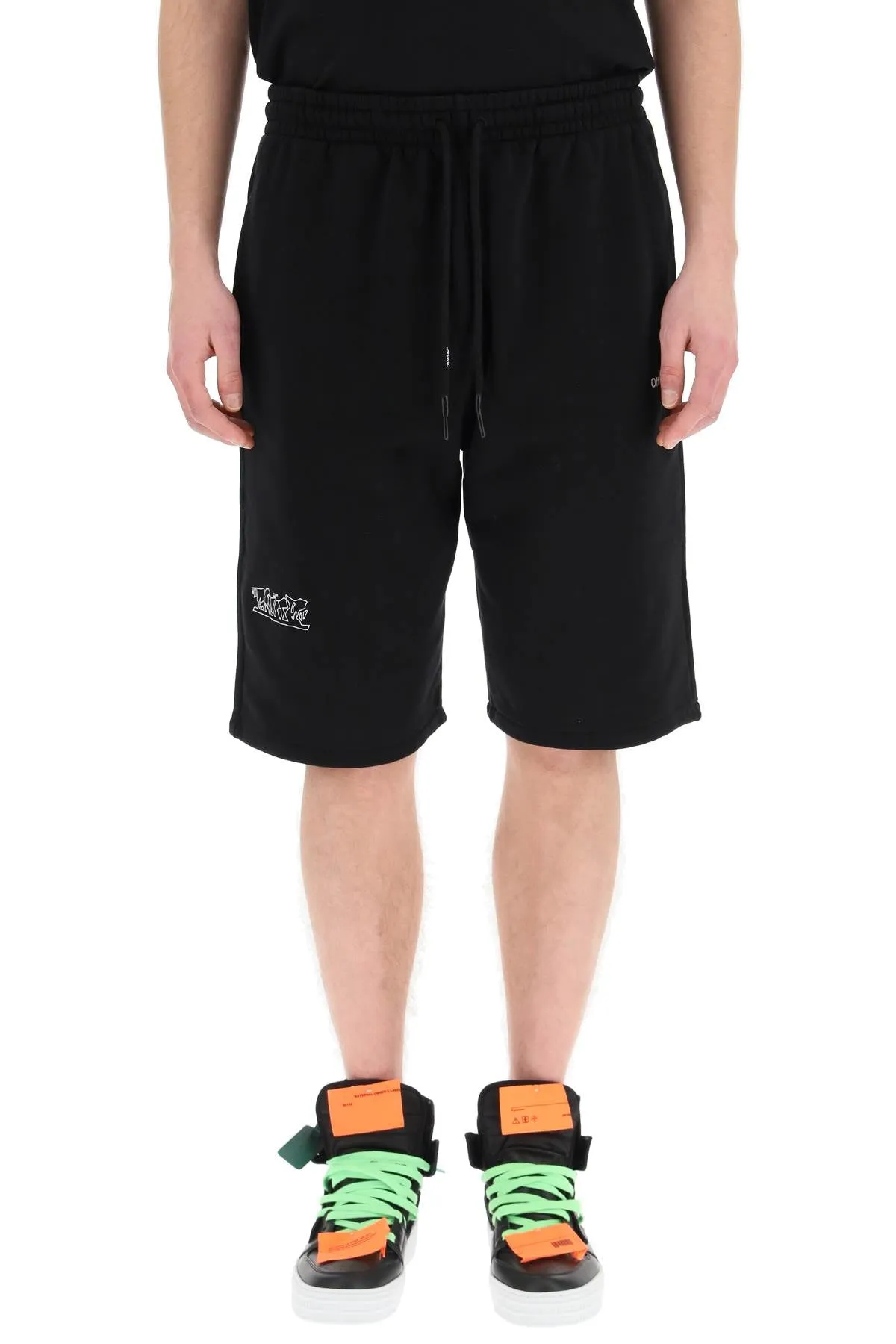 Off-White Logo Print Sweat Shorts