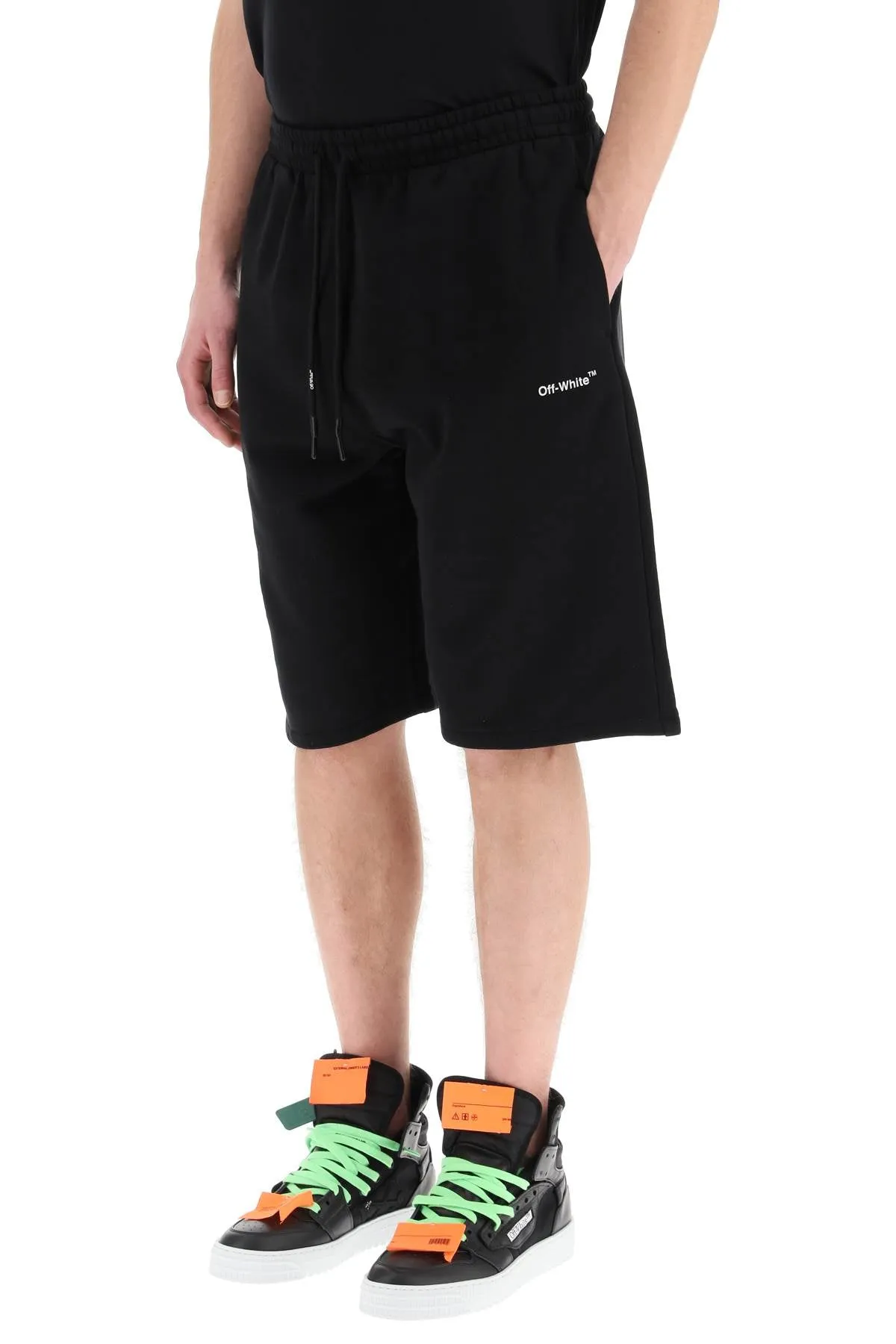 Off-White Logo Print Sweat Shorts