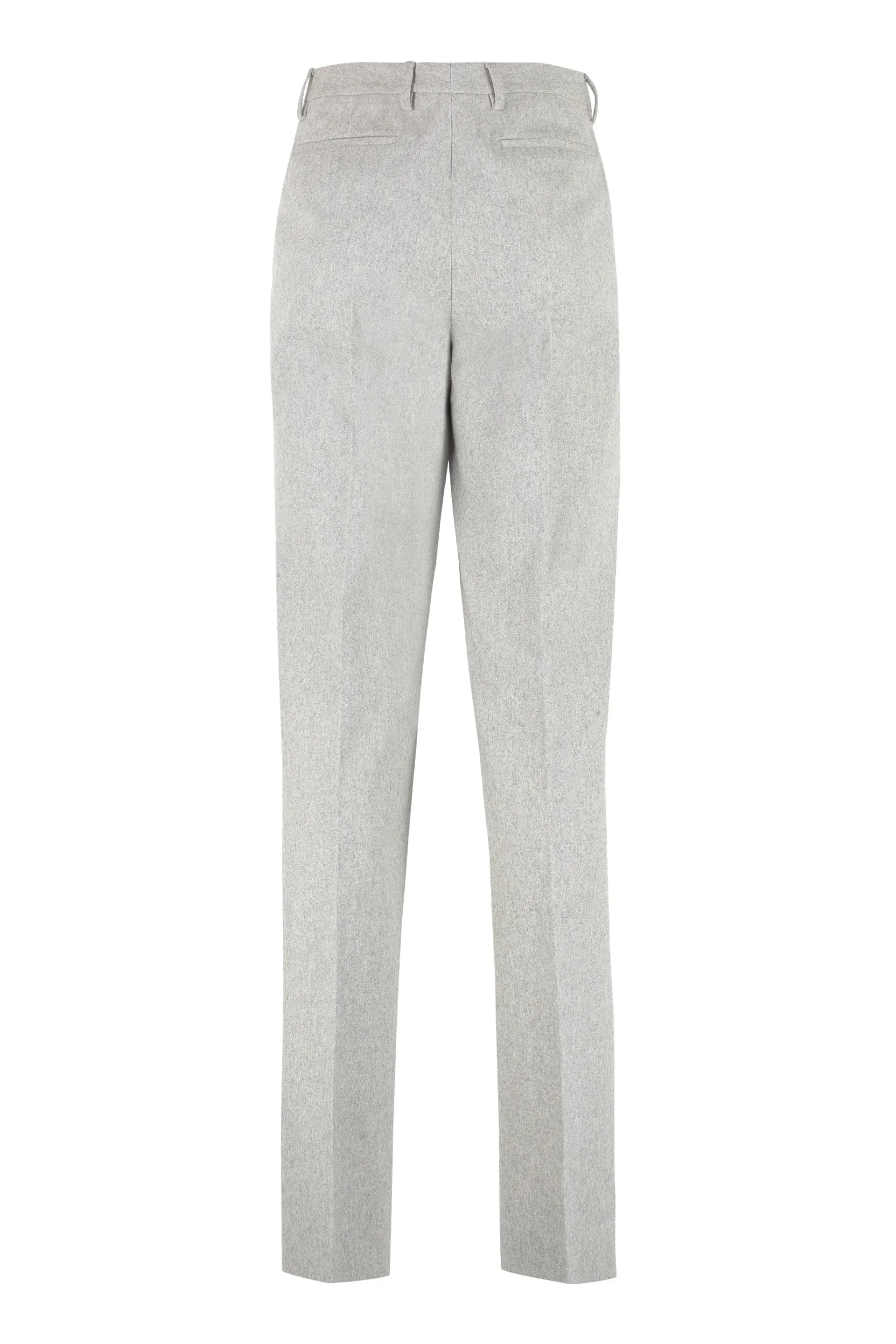 Off-White Pressed-Crease Tailored Pants